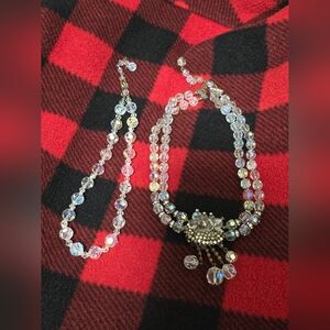 2 Vintage Iridescent Chokers